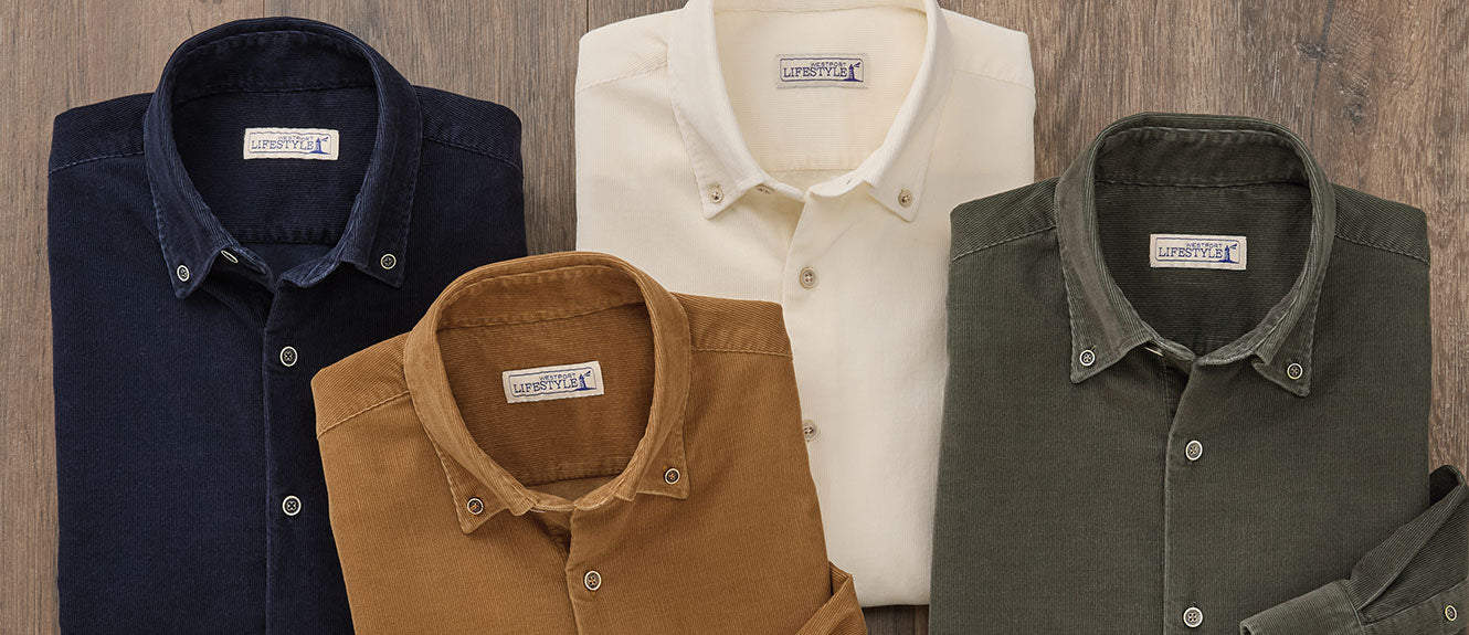 Westport Lifestyle Long Sleeve Tidewashed Corduroy Sport Shirt