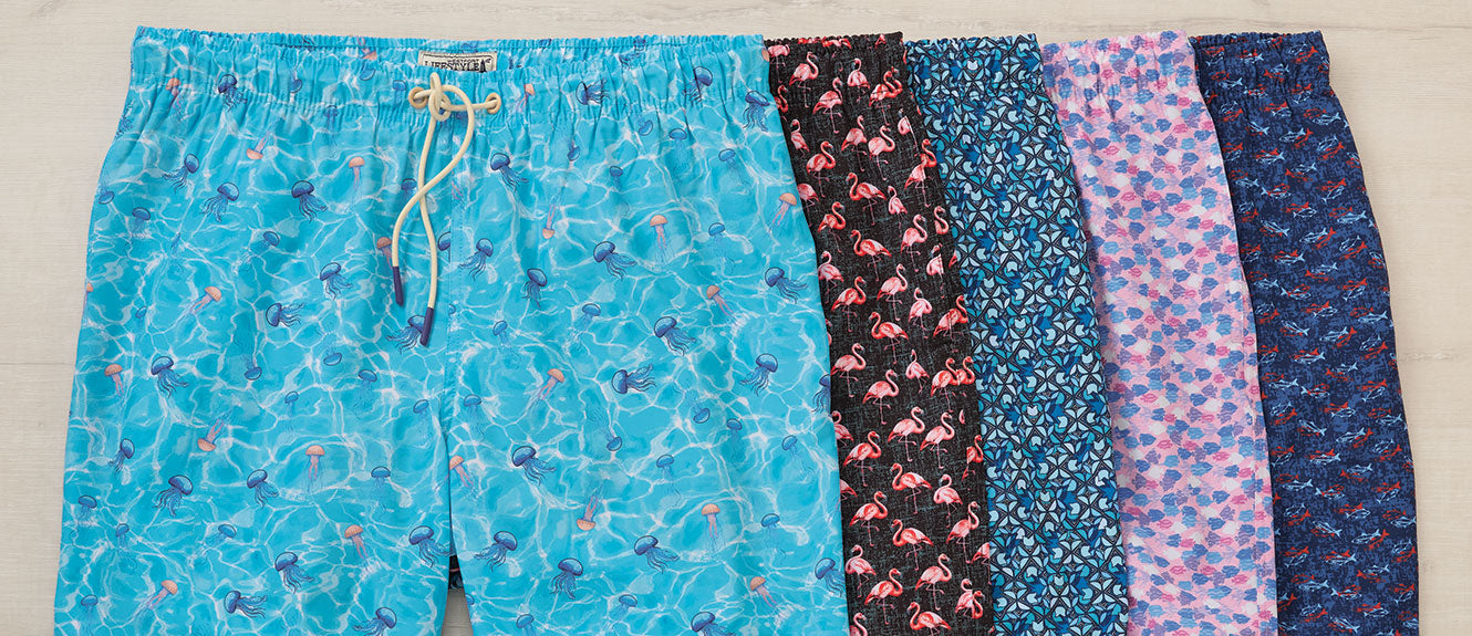 Westport Lifestyle Print Stretch Swim Trunks
