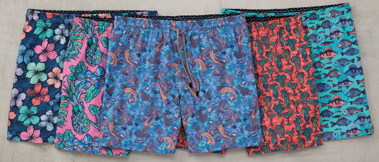 Westport Black Printed Swim Shorts