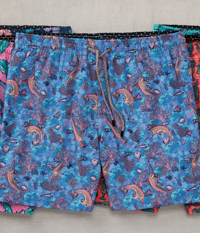 Westport Black Printed Swim Shorts