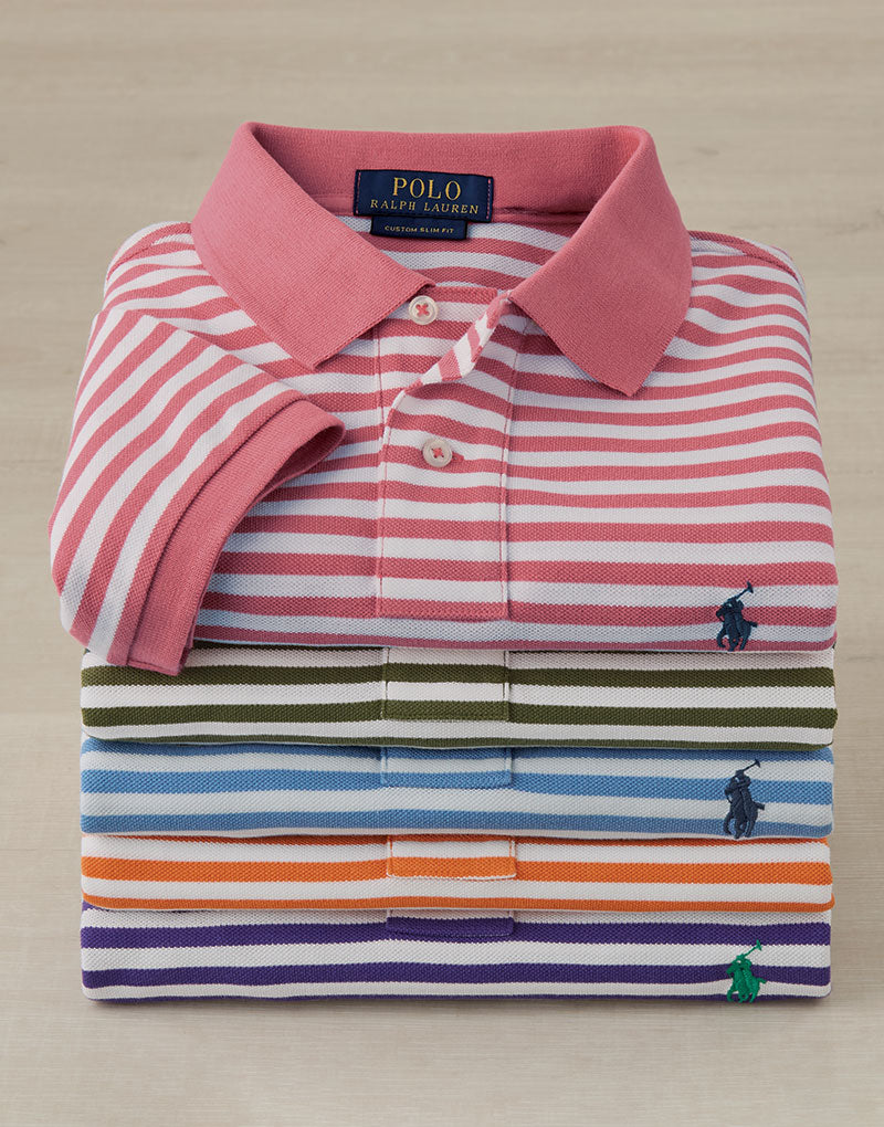 Polo Ralph Lauren Short Sleeve Animated Stripe Mesh Polo