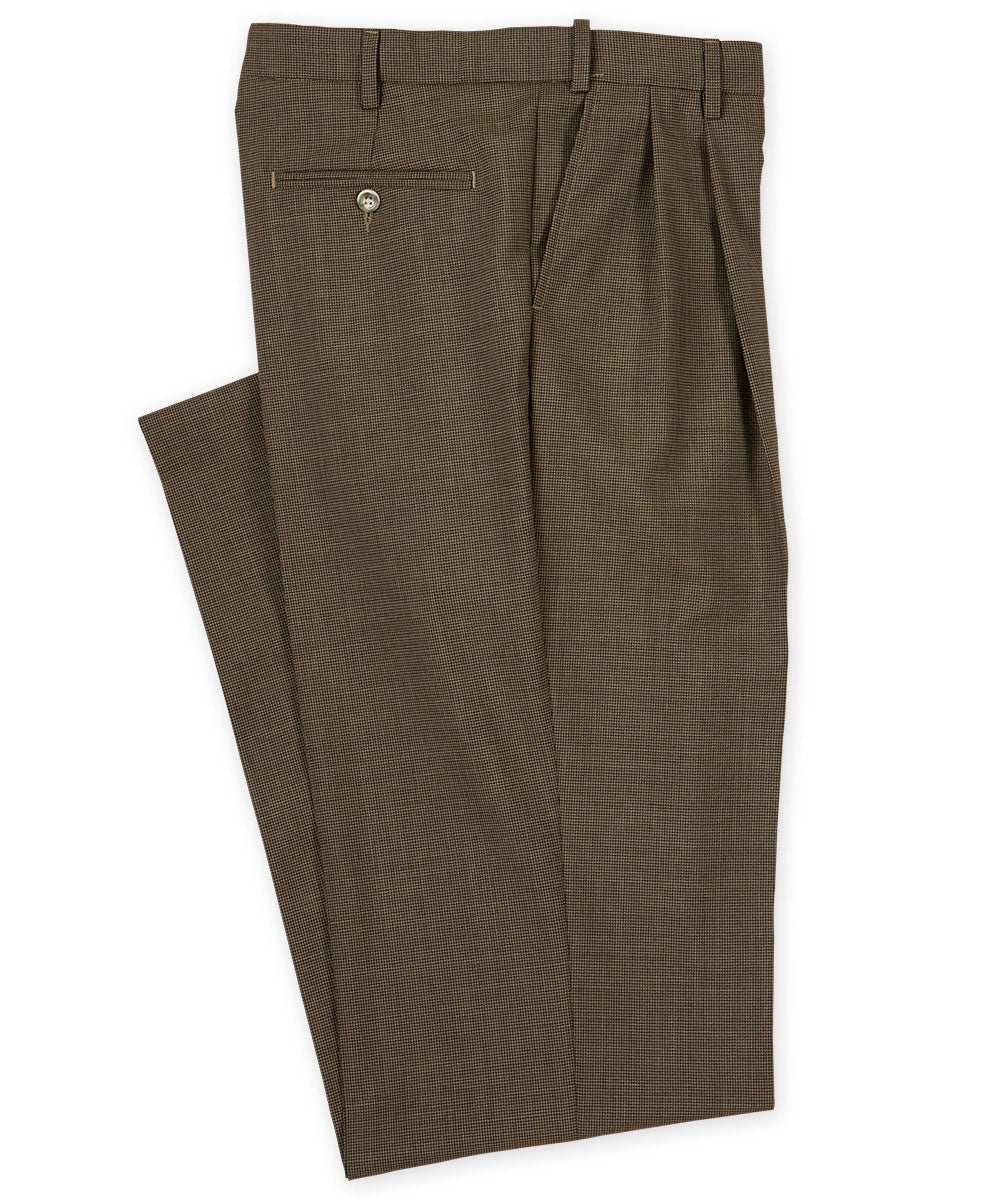 Westport 1989 Pleated Houndstooth Wool Blend Dress Pants, Men's Big & Tall