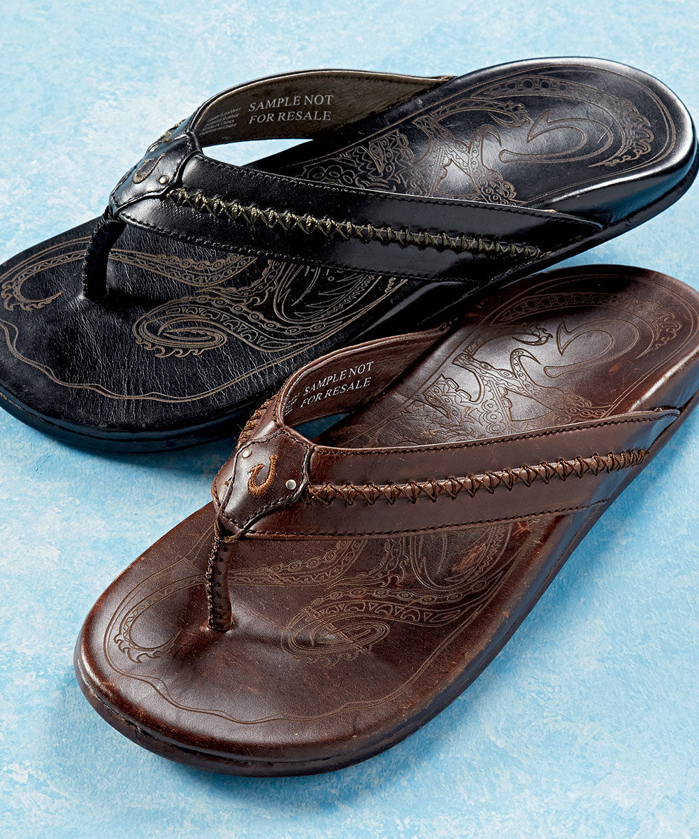 Olukai Mea Ola Leather Sandals, Men's Big & Tall