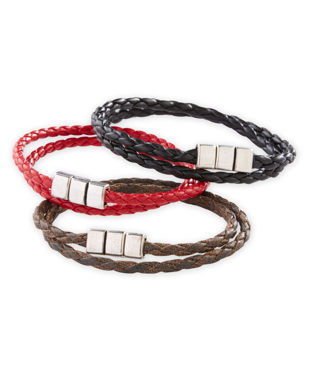 Torino Leather Bracelet, Men's Big & Tall