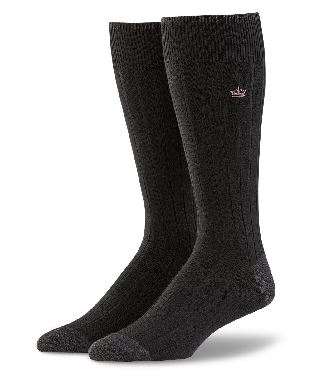 Peter Millar Solid Ribbed Cotton Socks