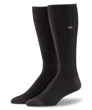 Peter Millar Solid Ribbed Cotton Socks