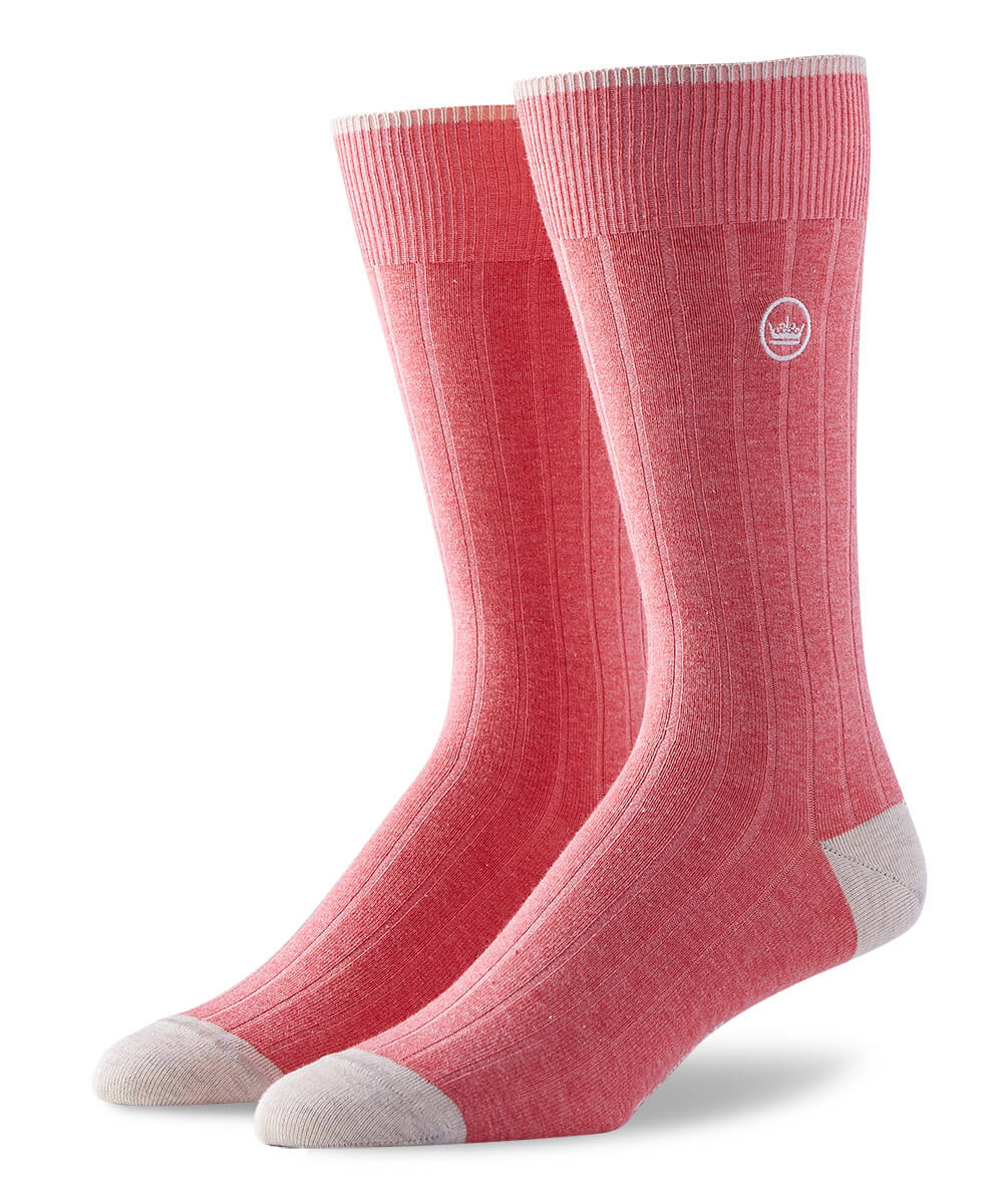 Peter Millar Solid Ribbed Cotton Socks, Men's Big & Tall