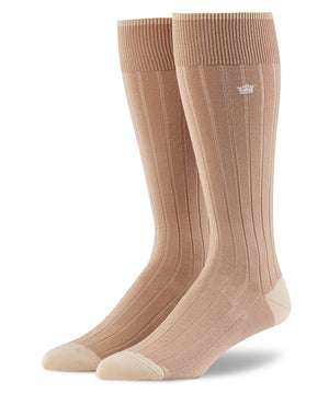 Peter Millar Solid Ribbed Cotton Socks