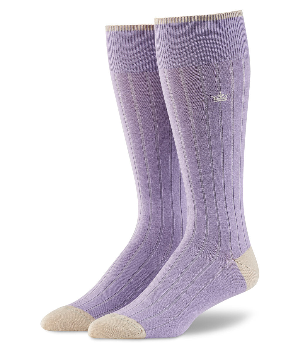 Peter Millar Solid Ribbed Cotton Socks, Men's Big & Tall