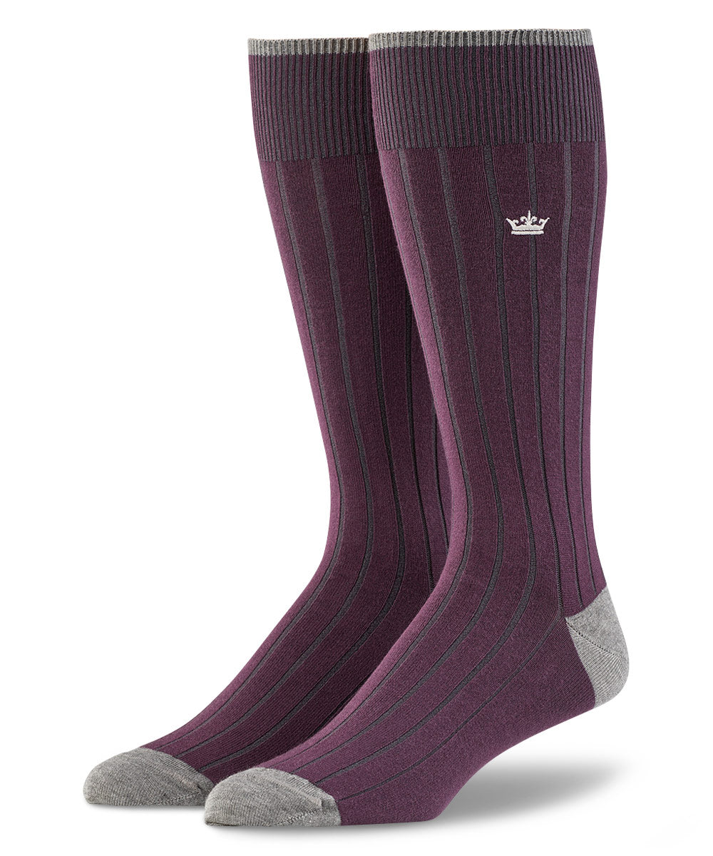 Peter Millar Solid Ribbed Cotton Socks, Men's Big & Tall