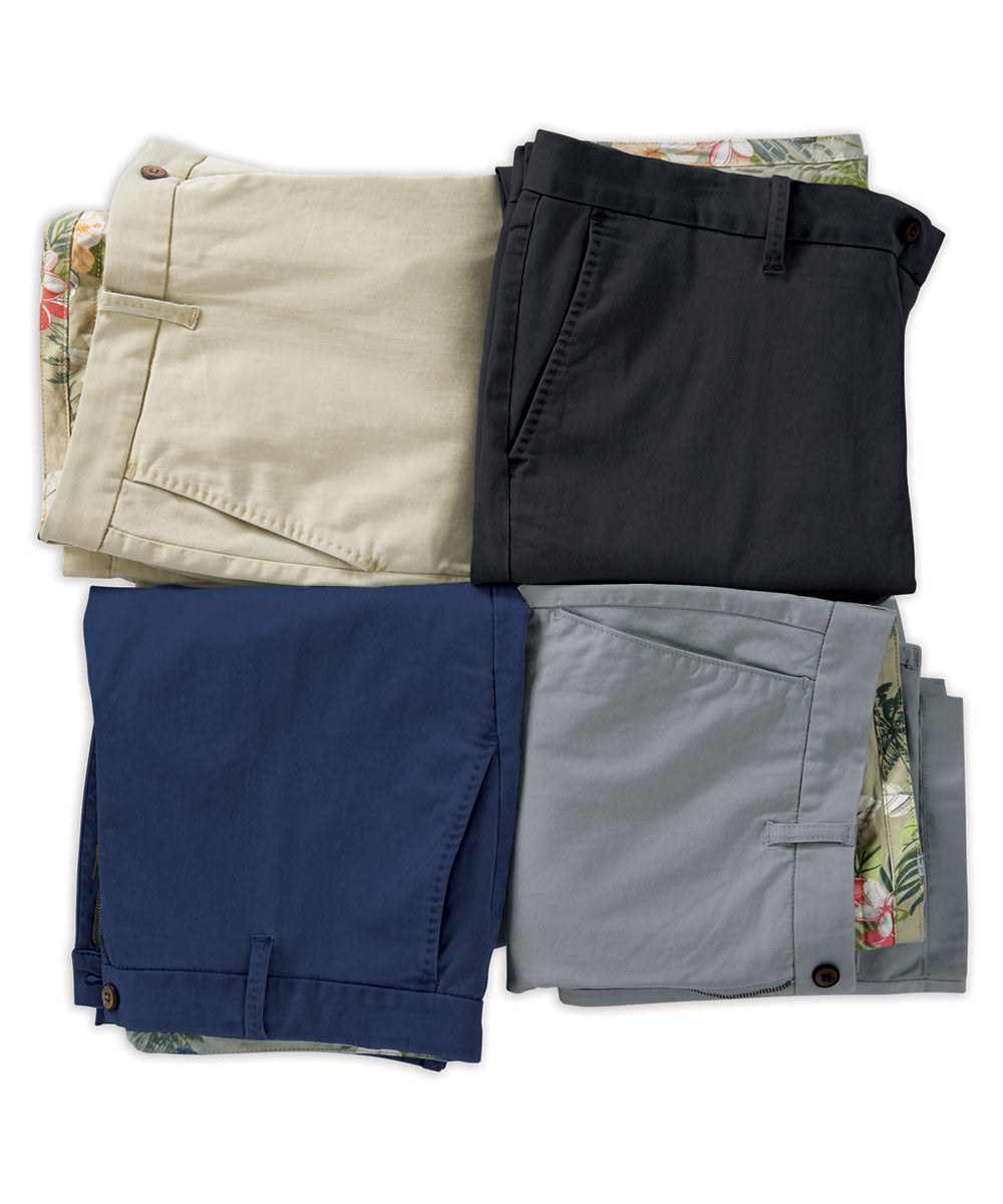 Tommy Bahama Stretch Flat-Front Sateen Chino Pants, Men's Big & Tall