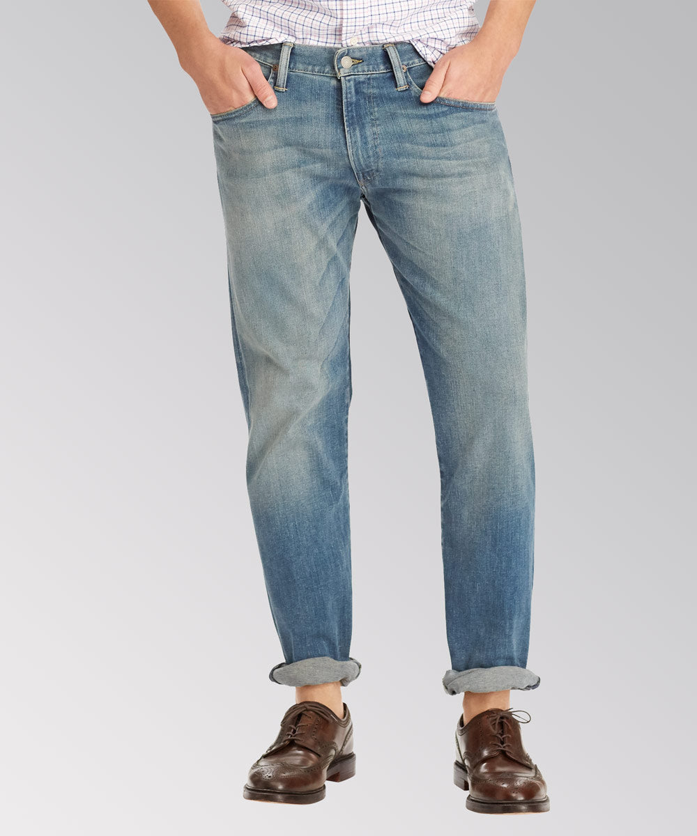 Polo Ralph Lauren Light Wash Five-Pocket Jeans, Men's Big & Tall