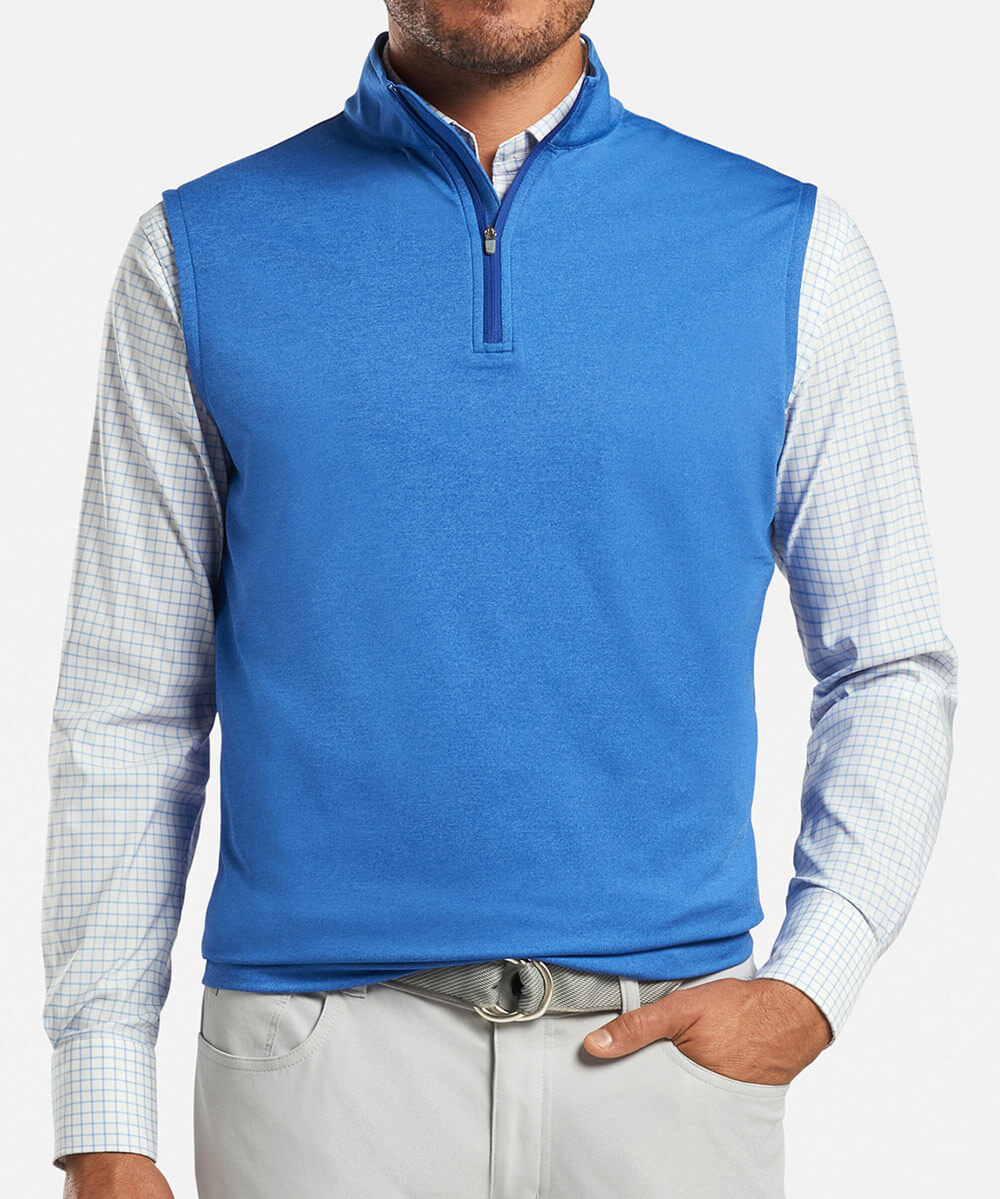Peter Millar Galway Stretch Terry Quarter-Zip Vest, Men's Big & Tall