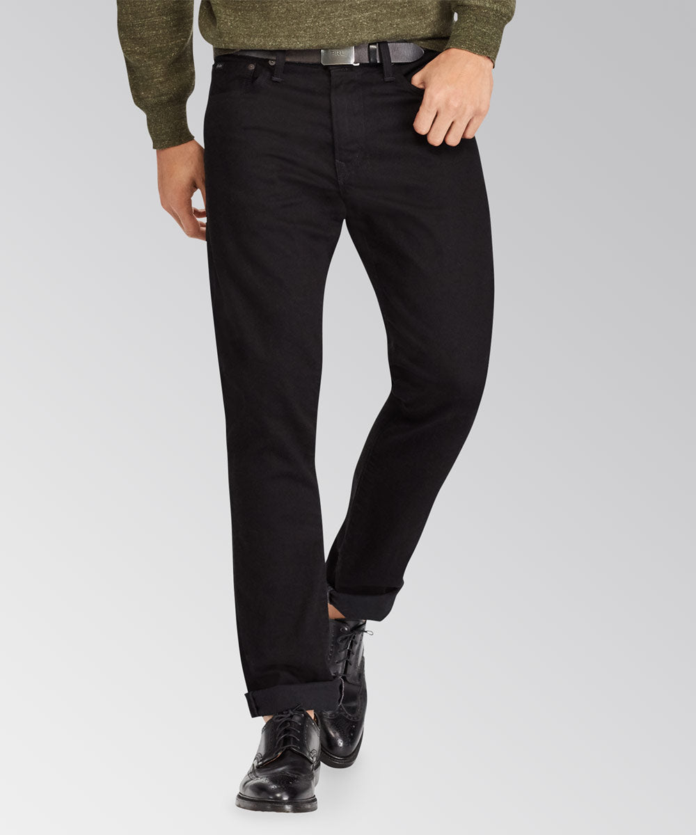 Polo Ralph Lauren Black Wash Five-Pocket Jeans, Men's Big & Tall
