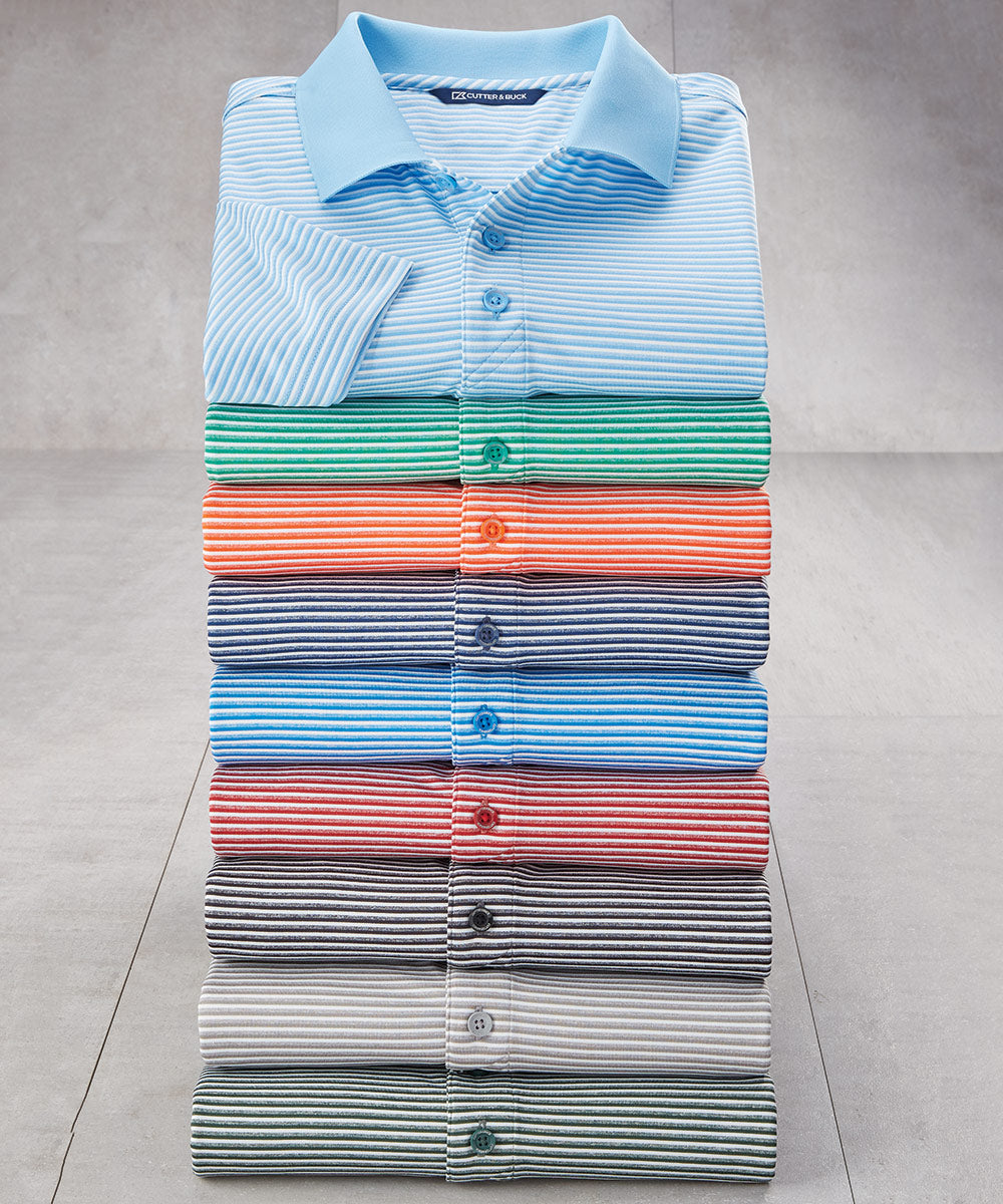 Cutter & Buck Drytec Tonal Stripe Stretch Jersey Polo, Men's Big & Tall
