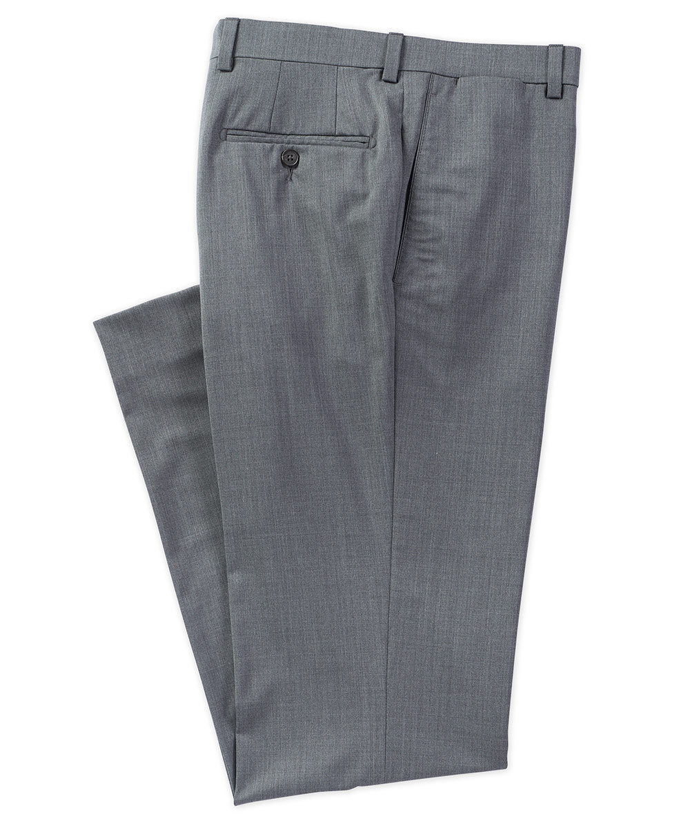 Westport Black 3Sixty5 Stretch Wool Flat Front Suit Pants, Men's Big & Tall