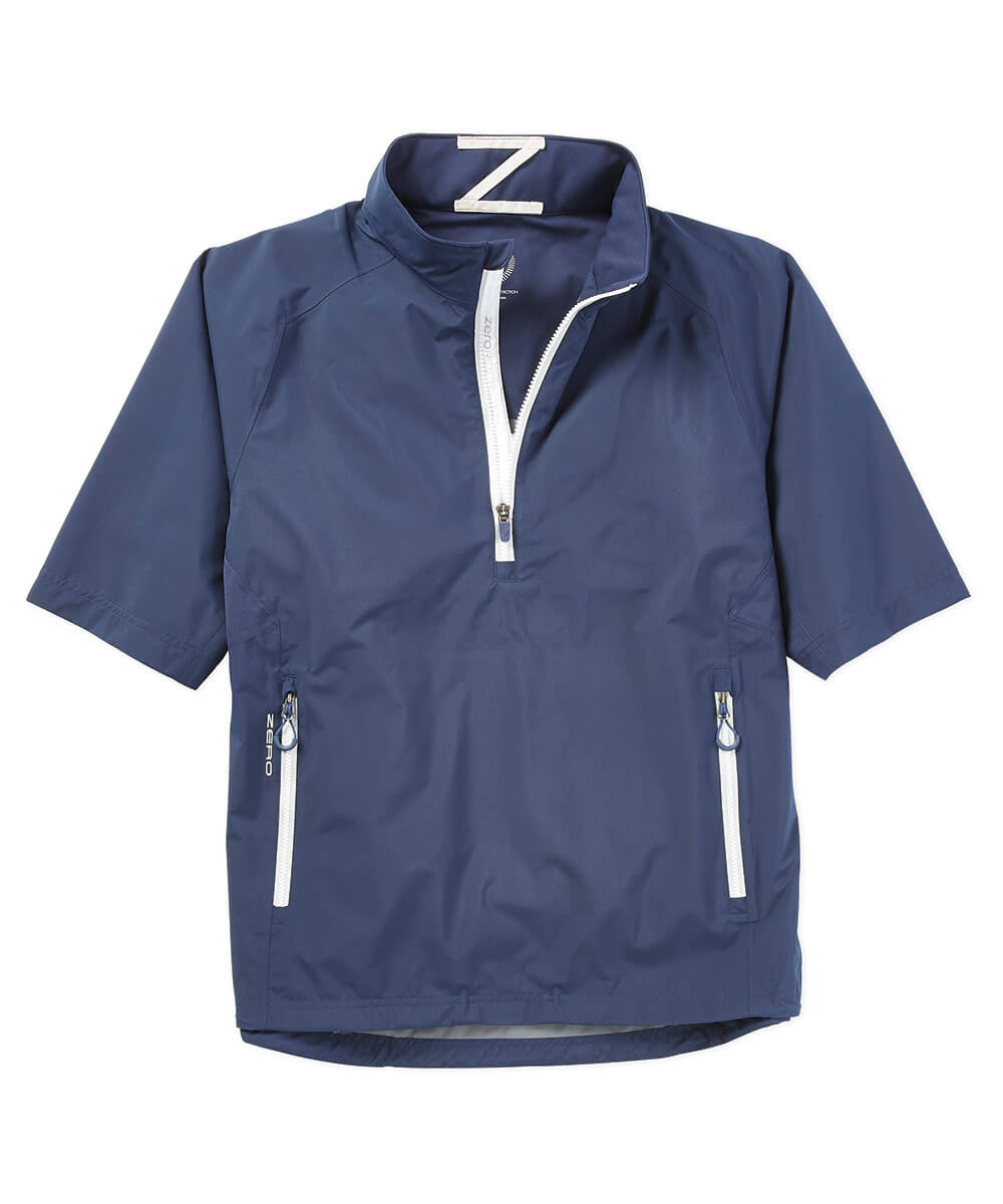 Zero Restriction Half-Sleeve Waterproof Quarter-Zip Jacket, Men's Big & Tall