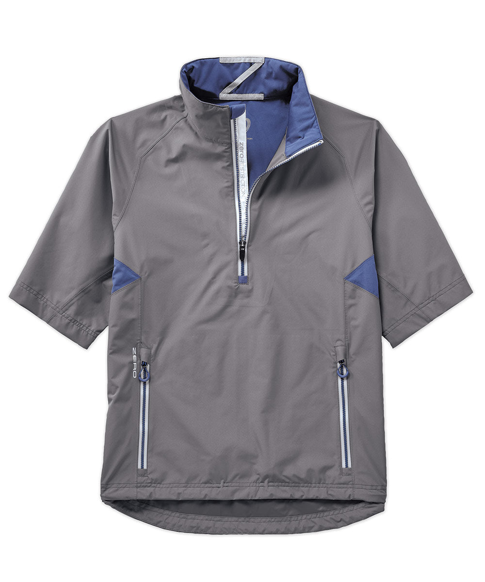Zero Restriction Half-Sleeve Waterproof Quarter-Zip Jacket, Men's Big & Tall