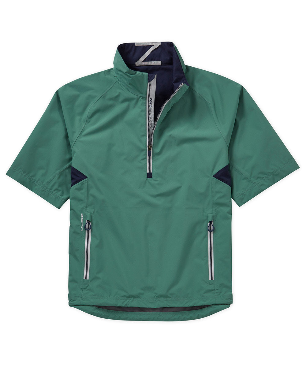 Zero Restriction Half-Sleeve Waterproof Quarter-Zip Jacket, Men's Big & Tall