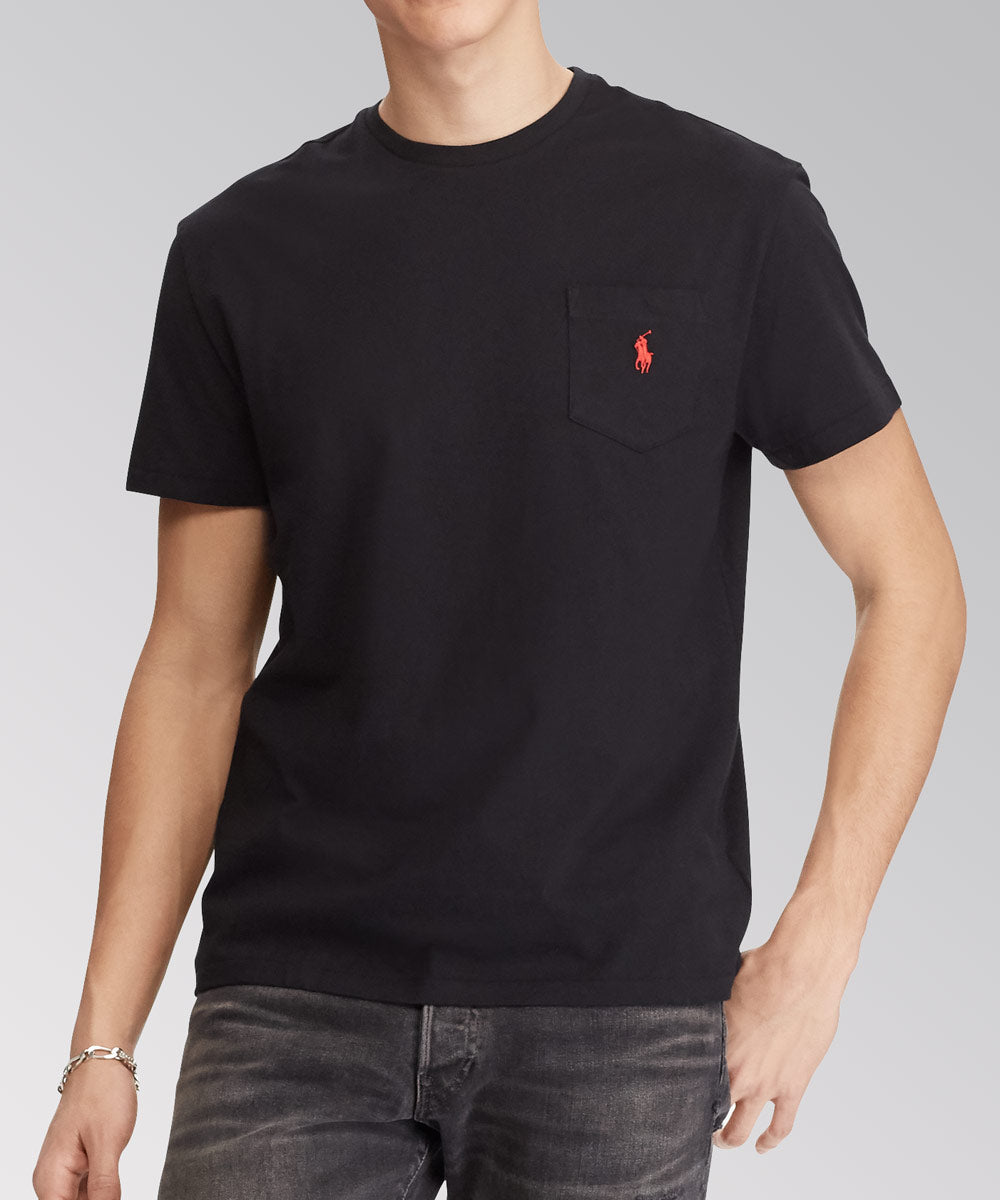 Polo Ralph Lauren Short Sleeve Solid Pocket Crewneck Tee Shirt, Men's Big & Tall