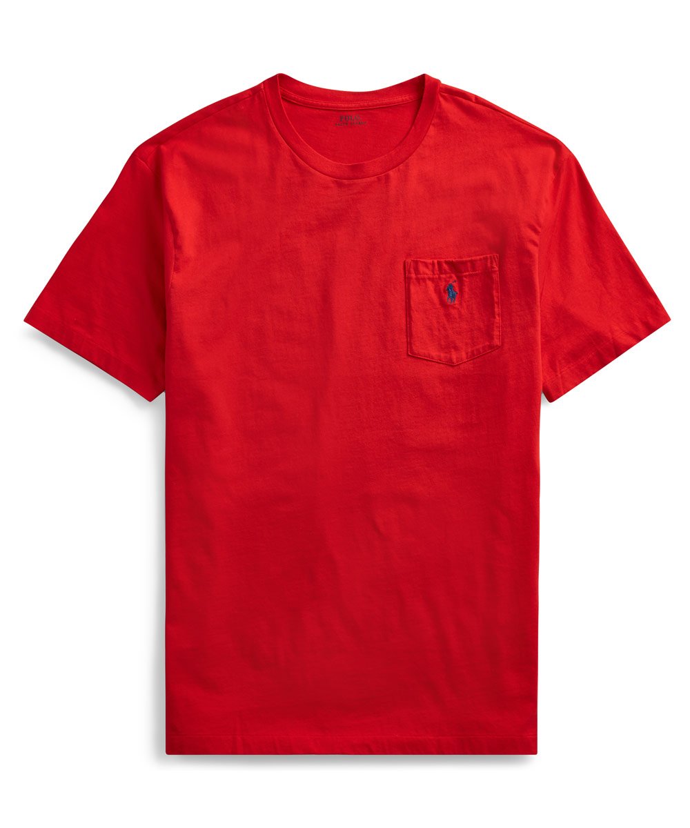 Polo Ralph Lauren Short Sleeve Solid Pocket Crewneck Tee Shirt, Men's Big & Tall