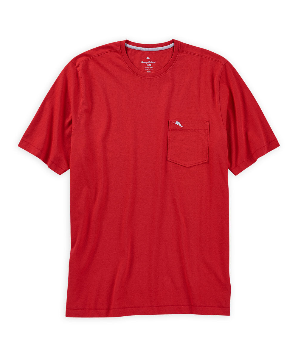 Tommy Bahama Short Sleeve Pima Pocket Tee Shirt, Men's Big & Tall