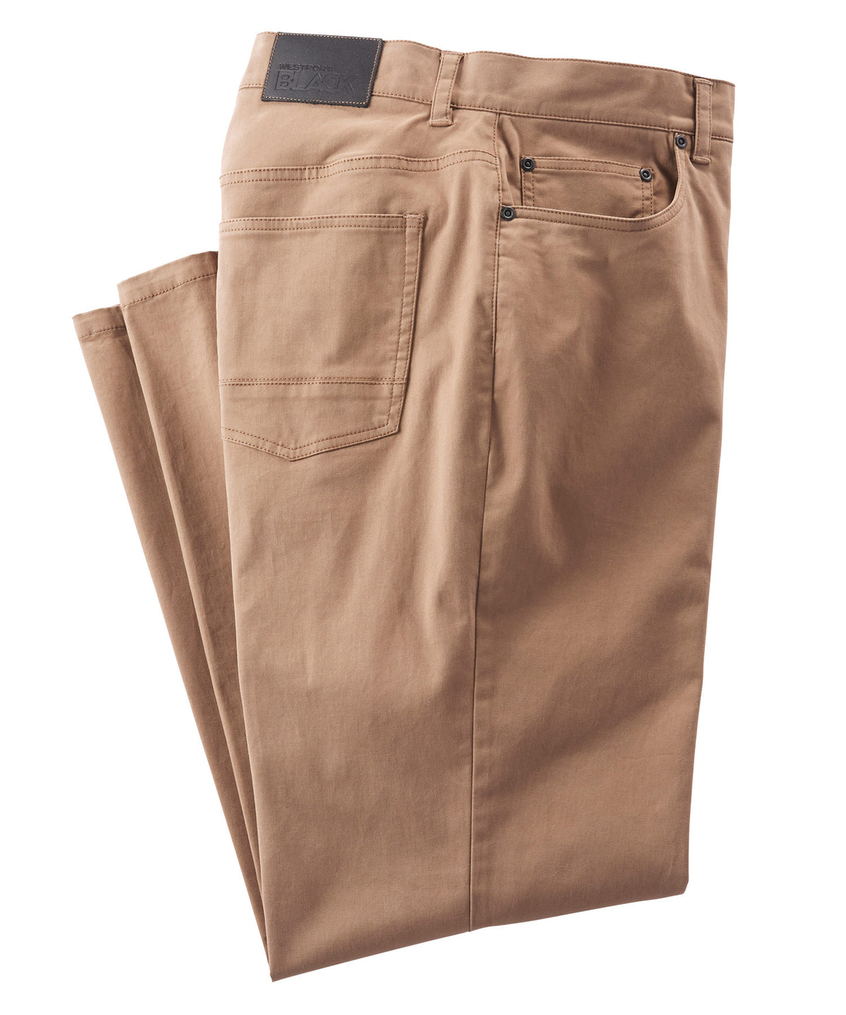 Westport Black Stretch Sateen 5-Pocket Pant, Men's Big & Tall