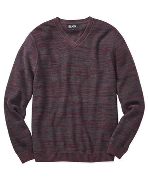 Westport Black by Lenor Romano Reverse Jersey Stitch V-Neck Sweater