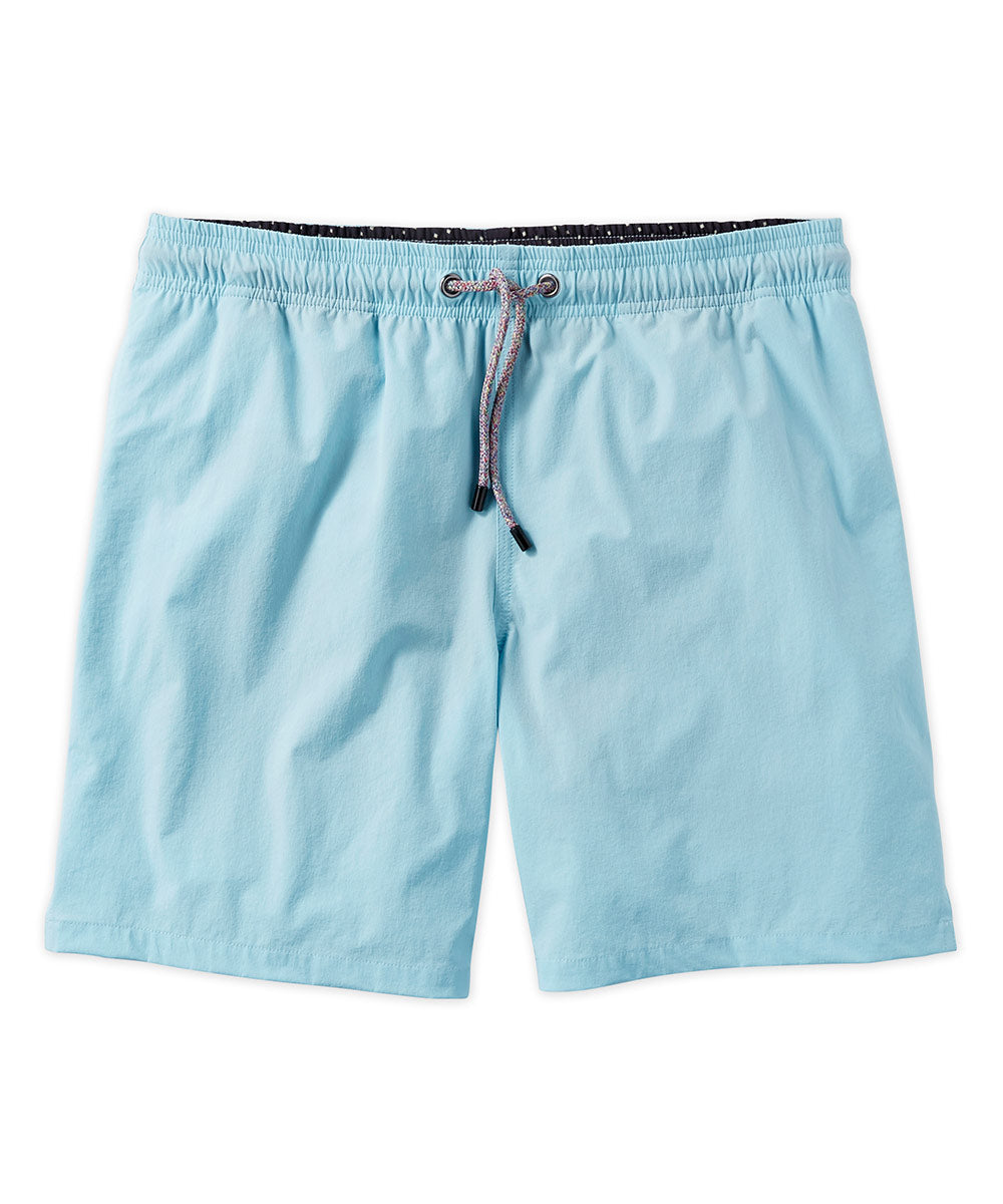 Westport Black Hampton Solid Stretch Swim Trunk with Boxer Lining, Men's Big & Tall