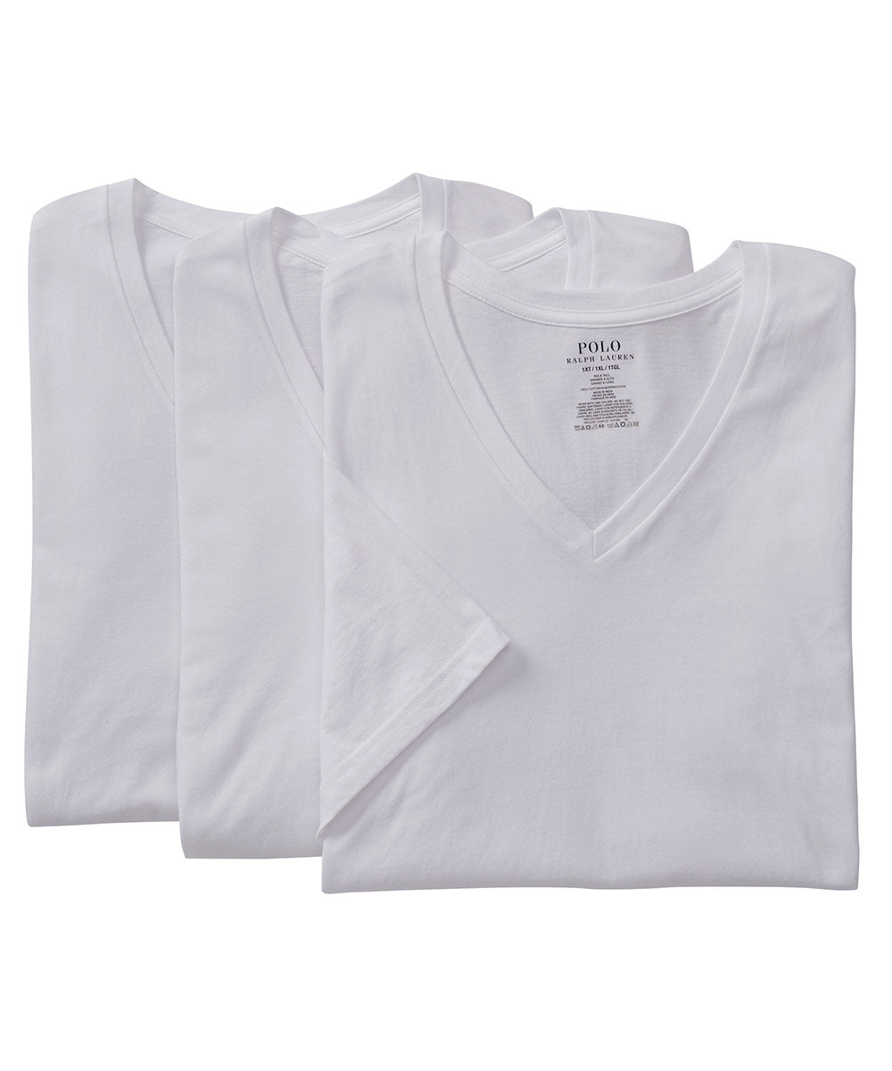 Polo Ralph Lauren Cotton V-Neck Undershirt (3-Pack), Men's Big & Tall