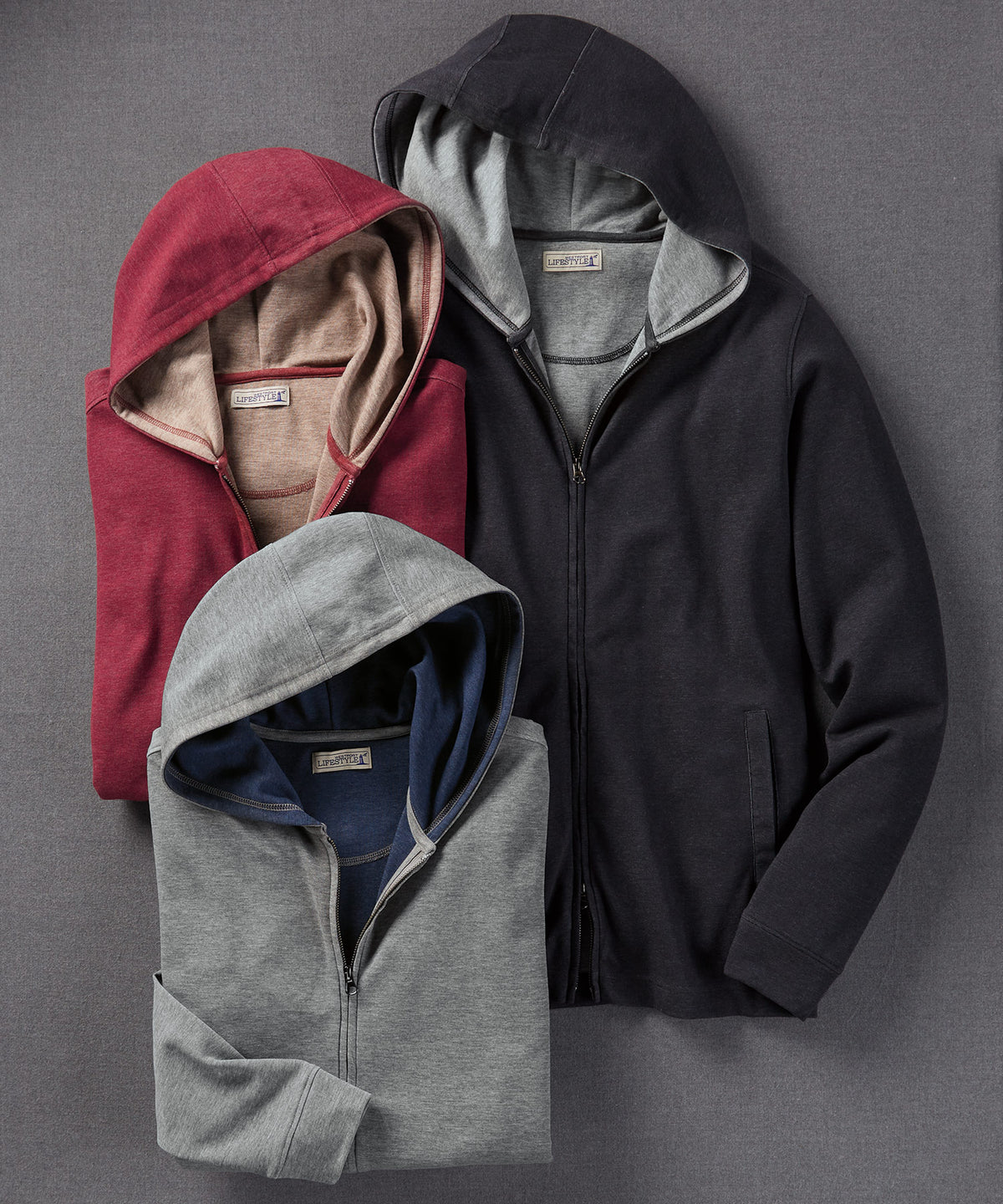 Westport Lifestyle Melange Full-Zip Hoodie, Men's Big & Tall