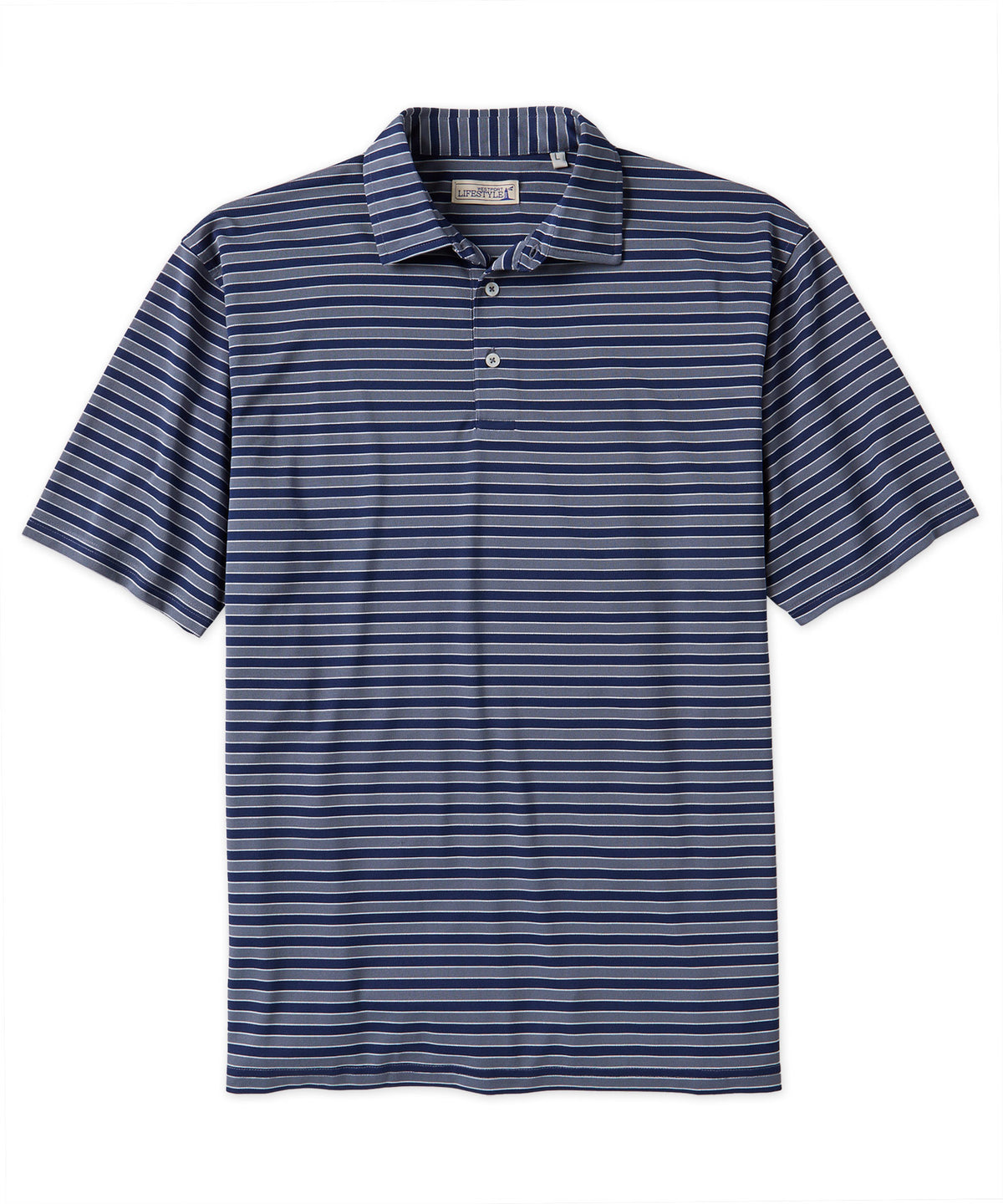 Westport Lifestyle Stripe Mesh Polo, Men's Big & Tall