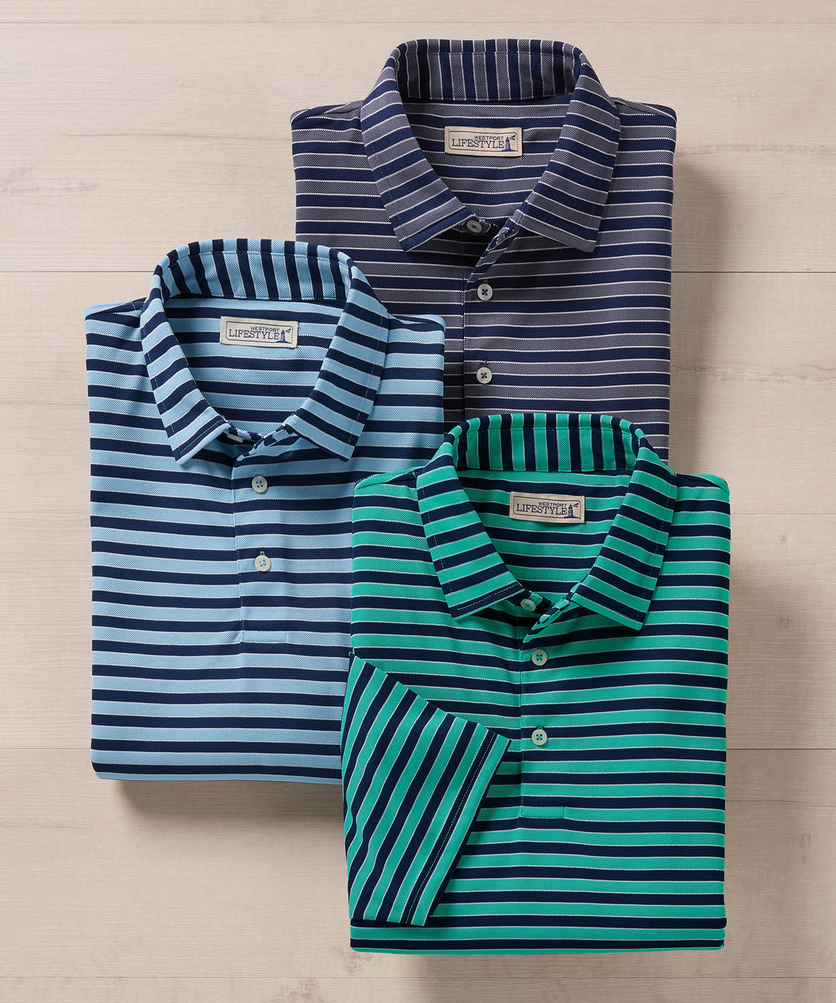 Westport Lifestyle Stripe Mesh Polo, Men's Big & Tall