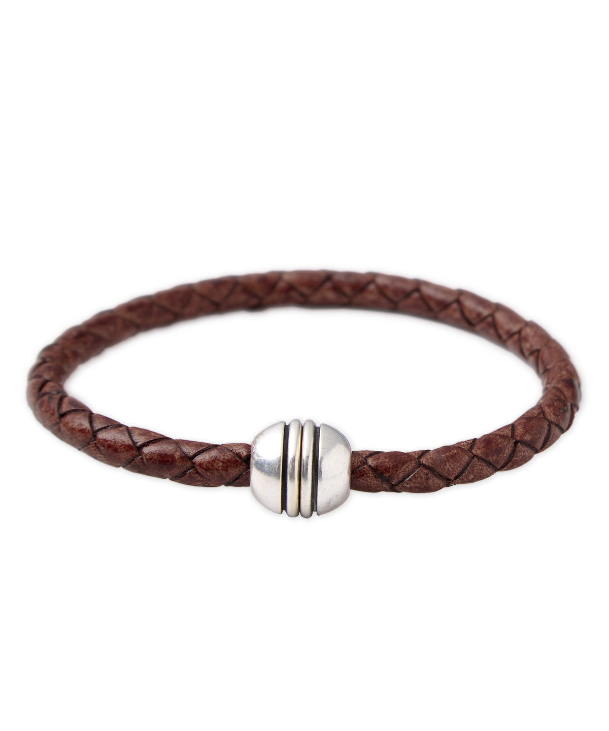 Torino Woven Single Ball Magnetic Clasp Bracelet, Men's Big & Tall