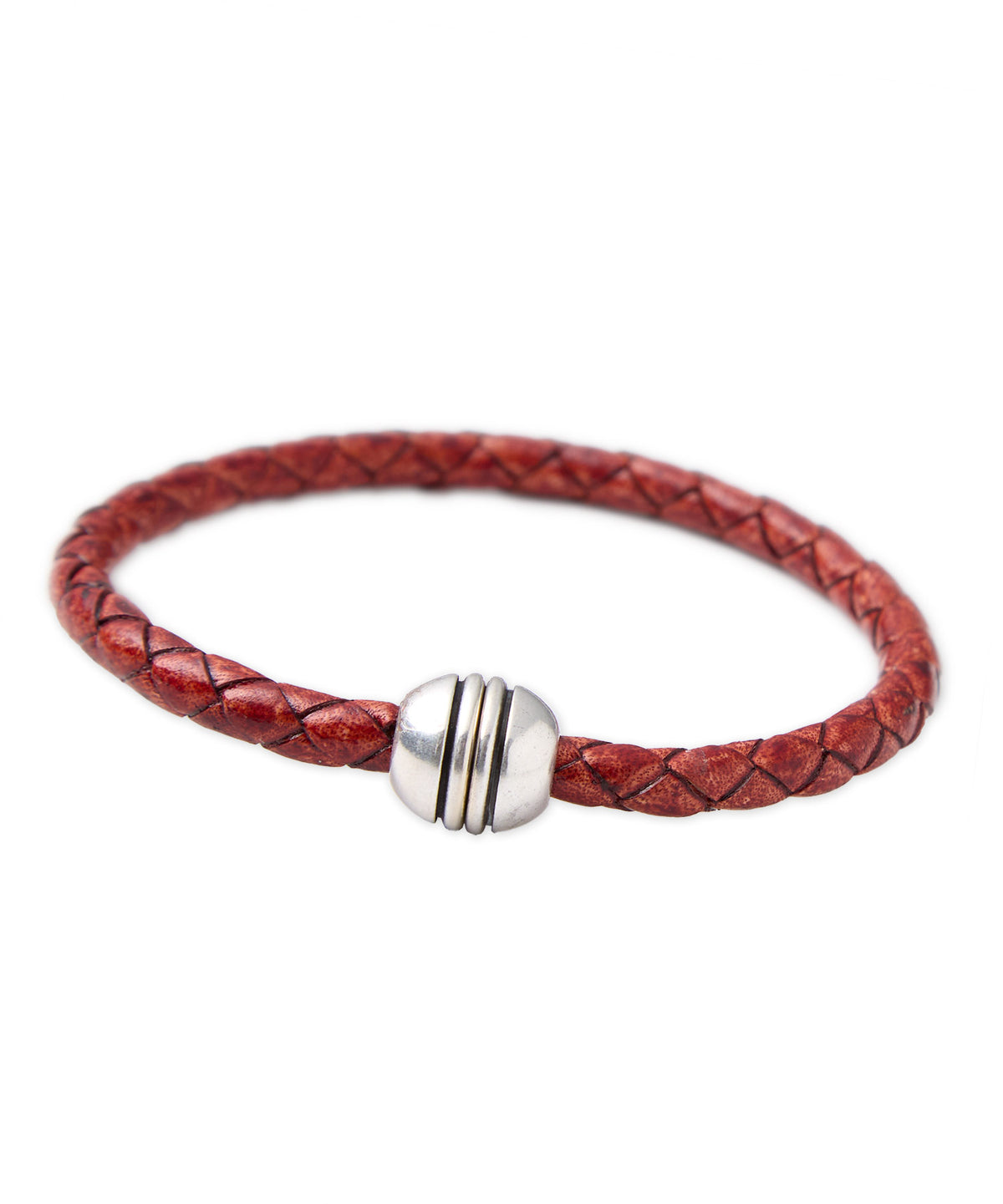 Torino Woven Single Ball Magnetic Clasp Bracelet, Men's Big & Tall