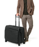 Black rolling wardrobe spinner suitcase on wheels with telescoping handle